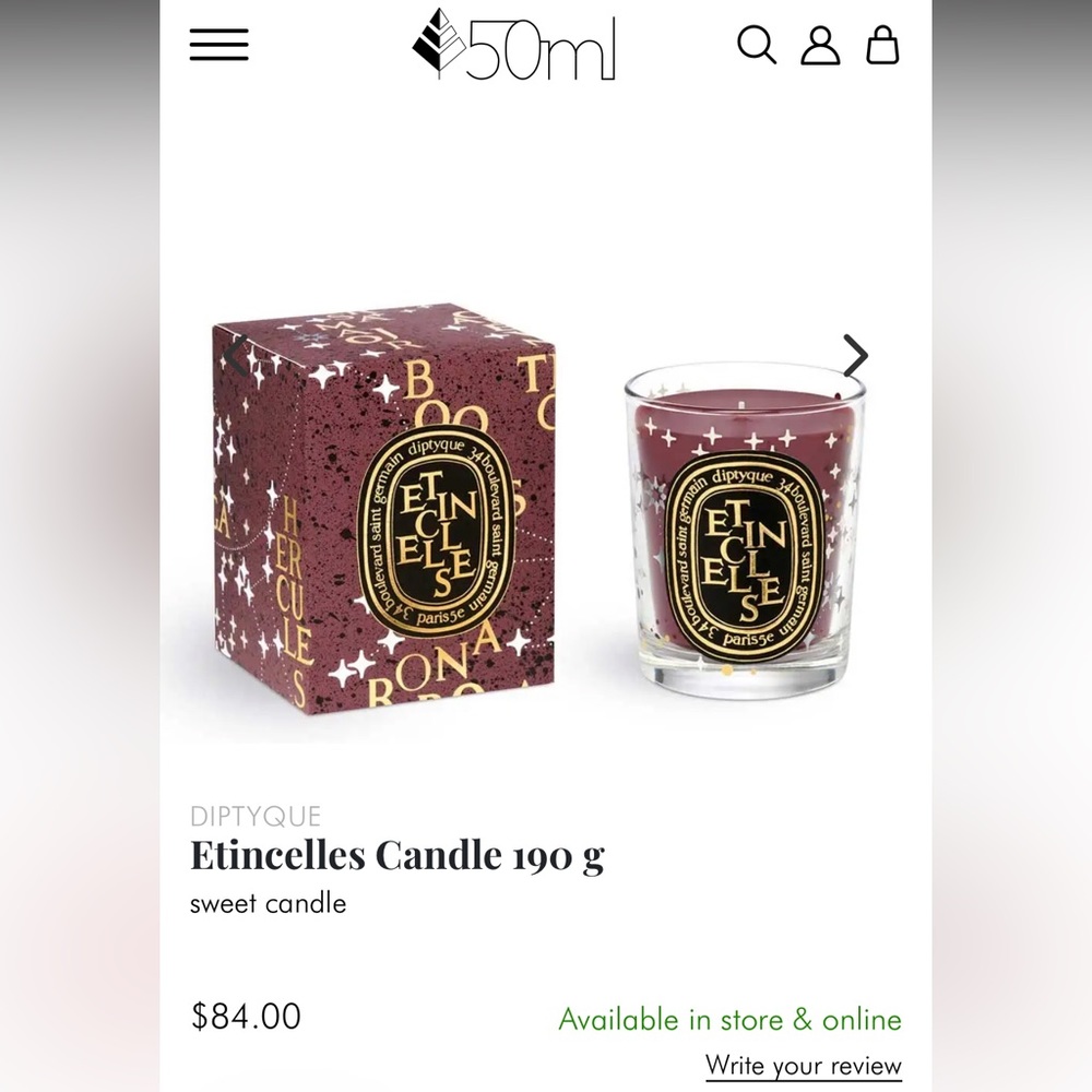 Diptyque Saint Germain Candle, Brand New